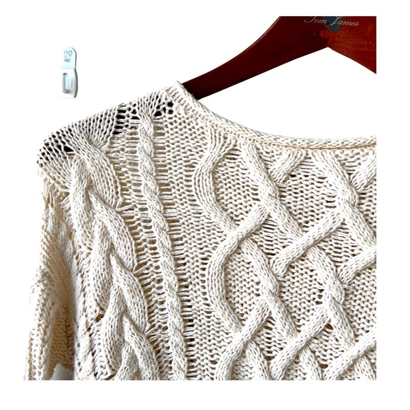 Denim & Supply Ralph Lauren Women’s Cable -Knit Sweater. Cream. Small - Picture 10 of 13